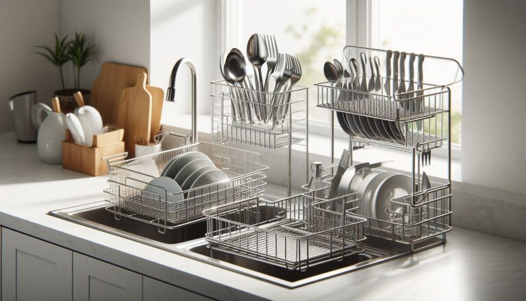dish drying rack over sink