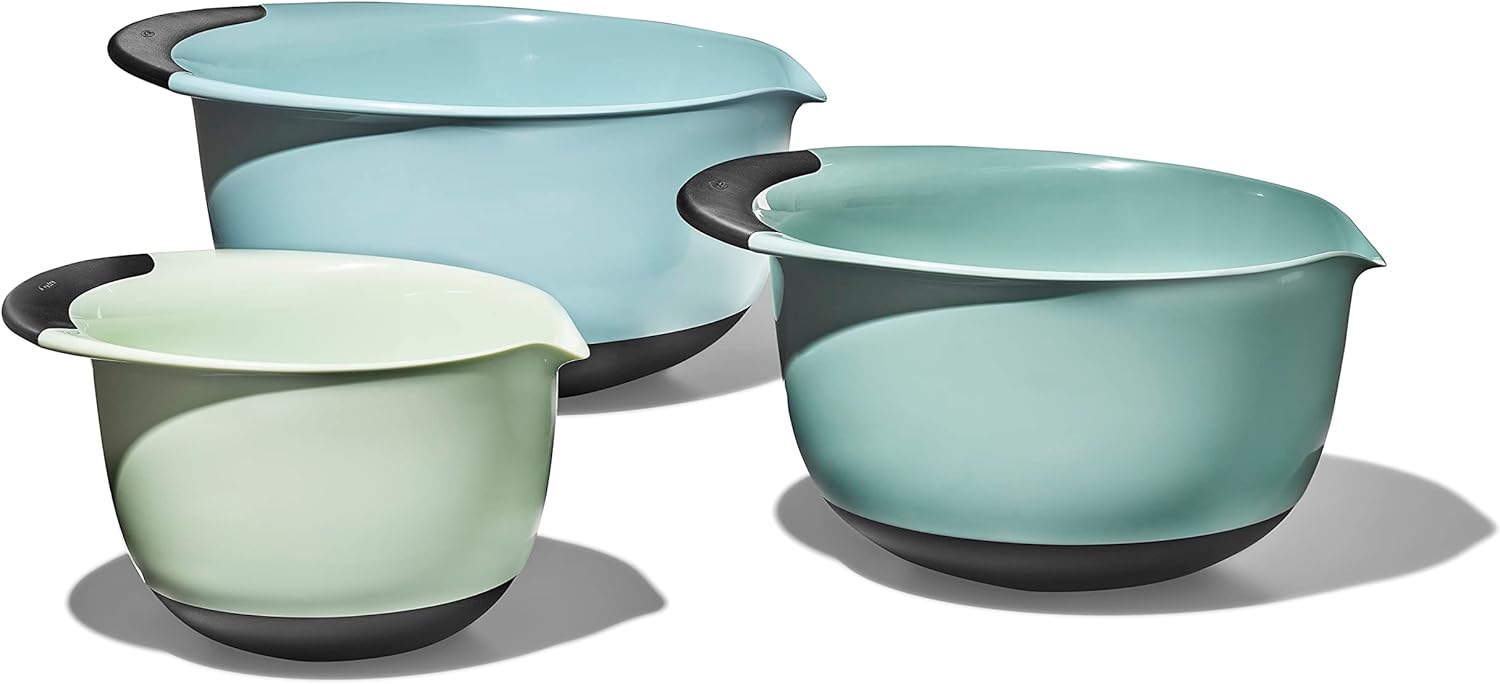 OXO Good Grips 3-Piece Plastic Mixing Bowl Set