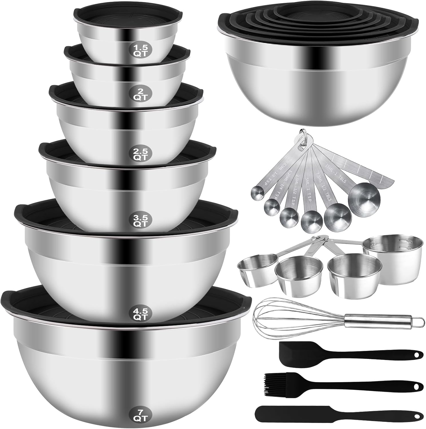 WEPSEN Stainless Nesting Measuring Utensils