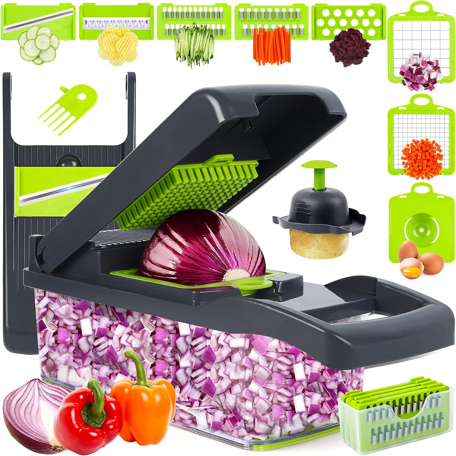 Vegetable Chopper Multifunctional Adjustable Container