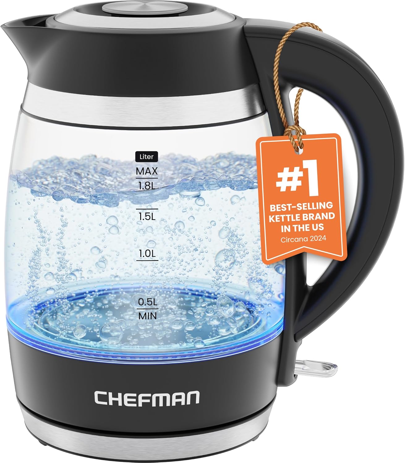 Chefman Removable Filter Electric Kettle
