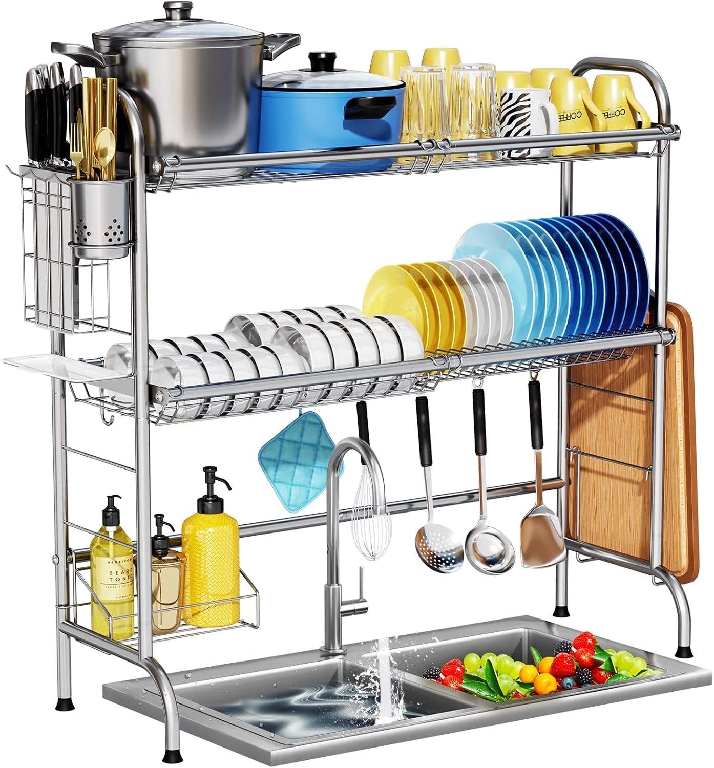 HOWDIA Stainless Steel Utensil & Dish Drying Rack