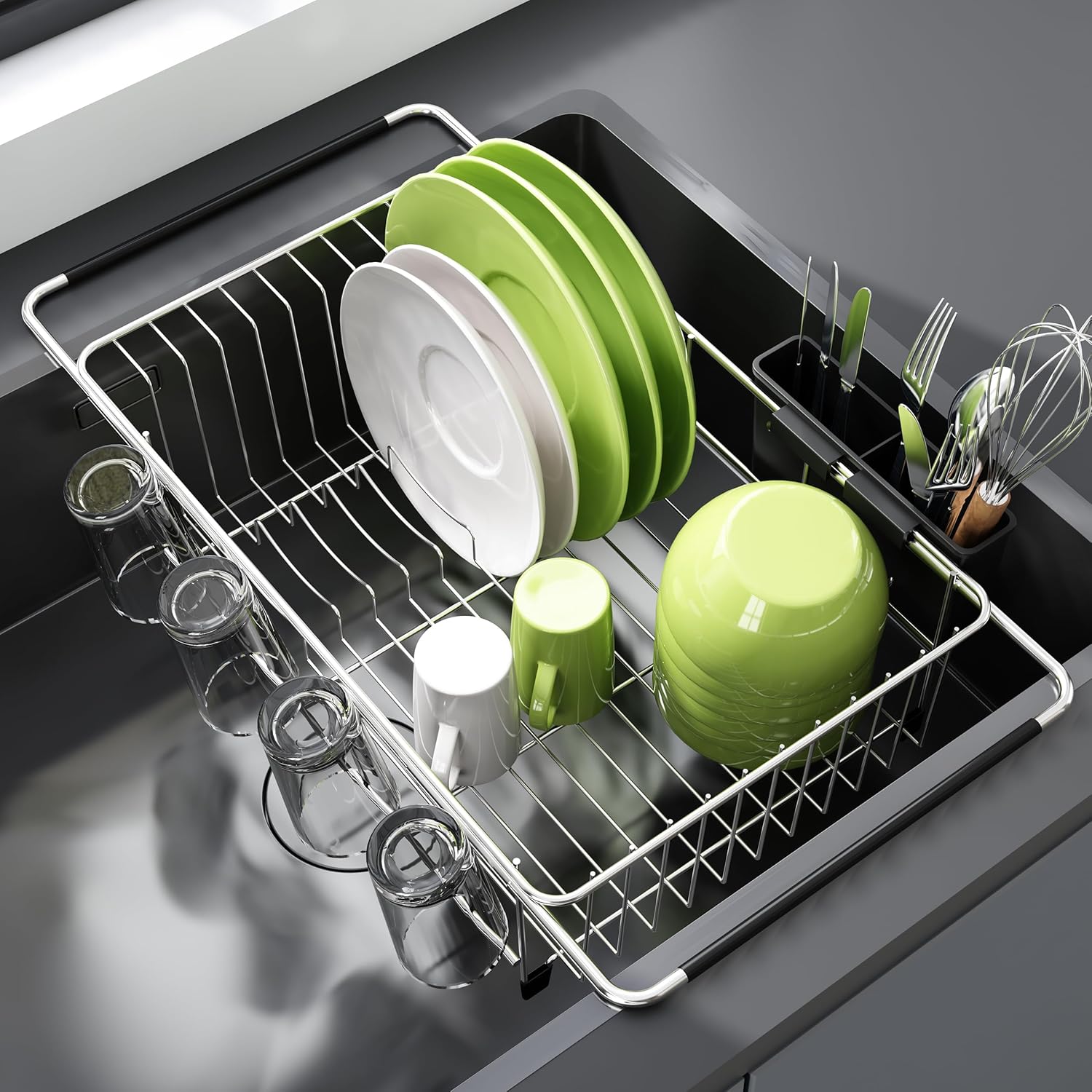 JASIWAY Dish Drying Rack Over Sink