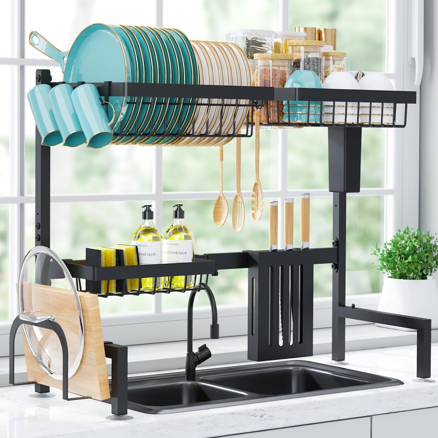Sakugi Dish Drying Rack Over Sink