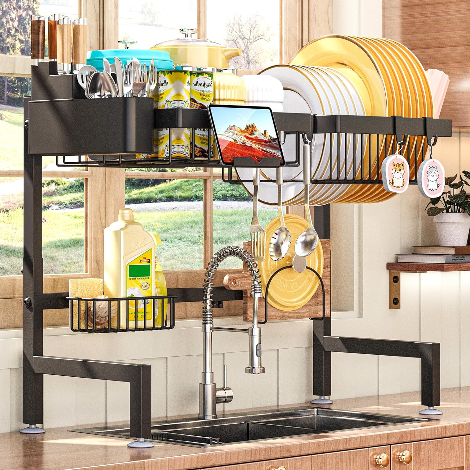ADBIU Expandable Dish Drying Rack Over Sink