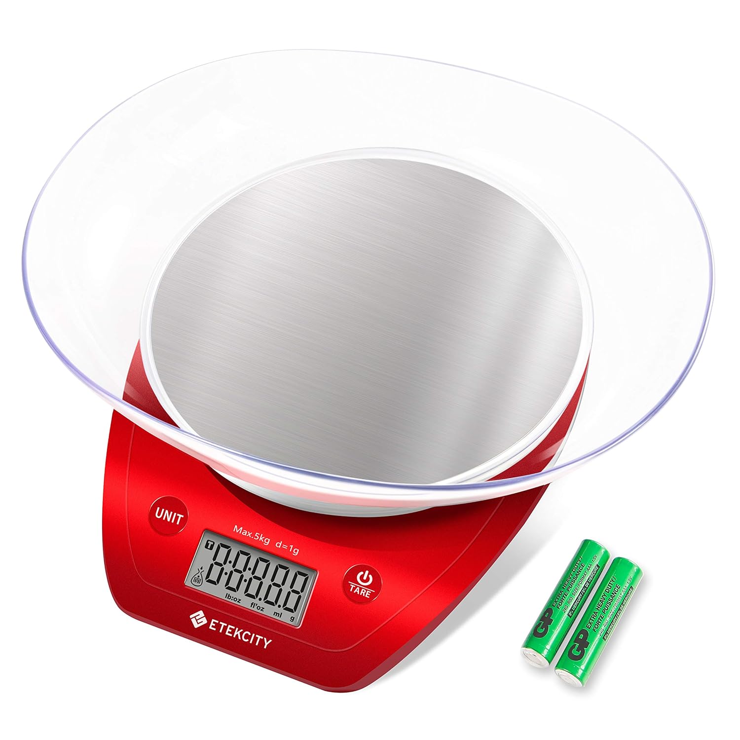Etekcity Digital Kitchen Scale Multifunction Removable Bowl
