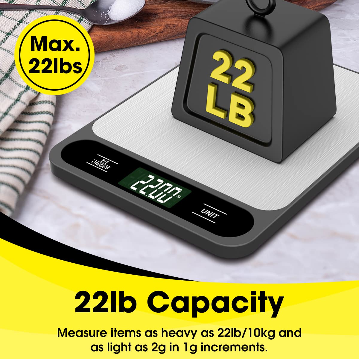 Mik Nana Digital Kitchen Scale Stainless Steel