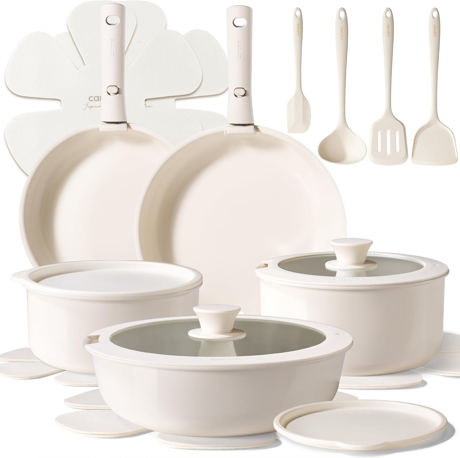 CAROTE Detachable Handle Nonstick Cookware Set