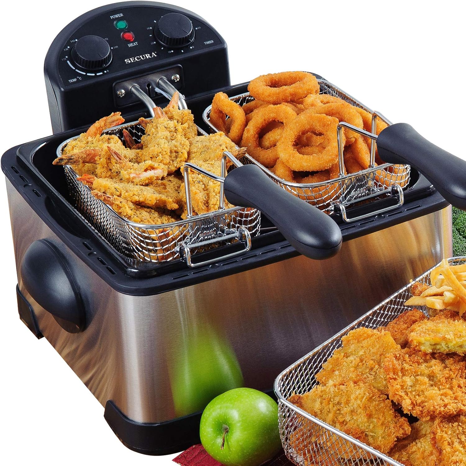 Secura 1700-Watt Stainless Steel Deep Fryer