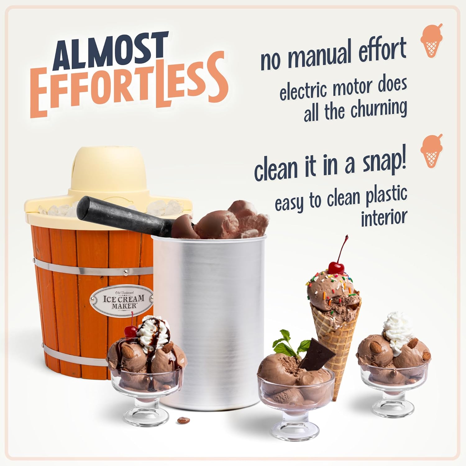 Nostalgia WICM4L 4-Quart Electric Ice Cream Maker