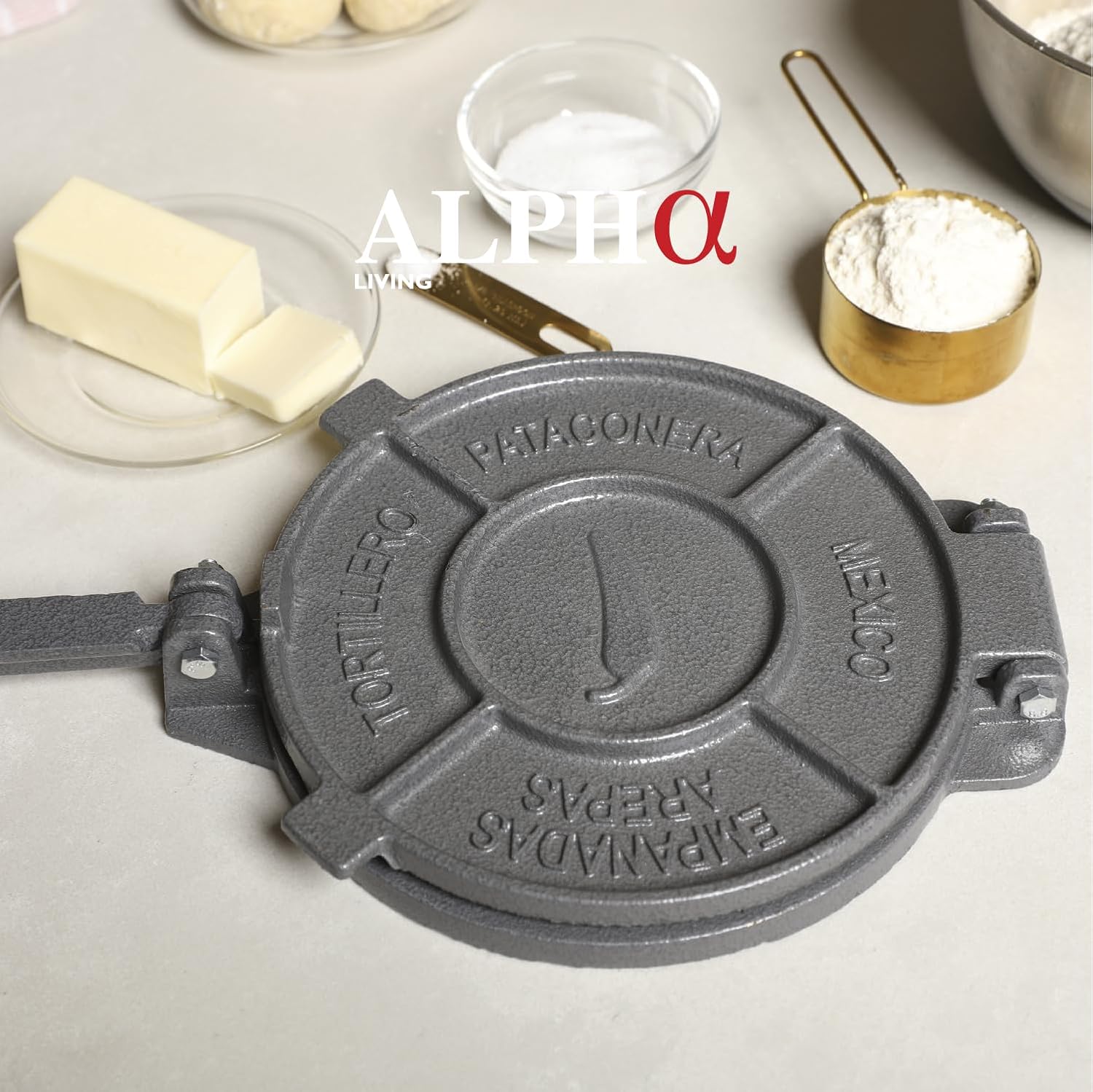 ALPHA-LIVING Quesadilla & Empanada Tortilla Press