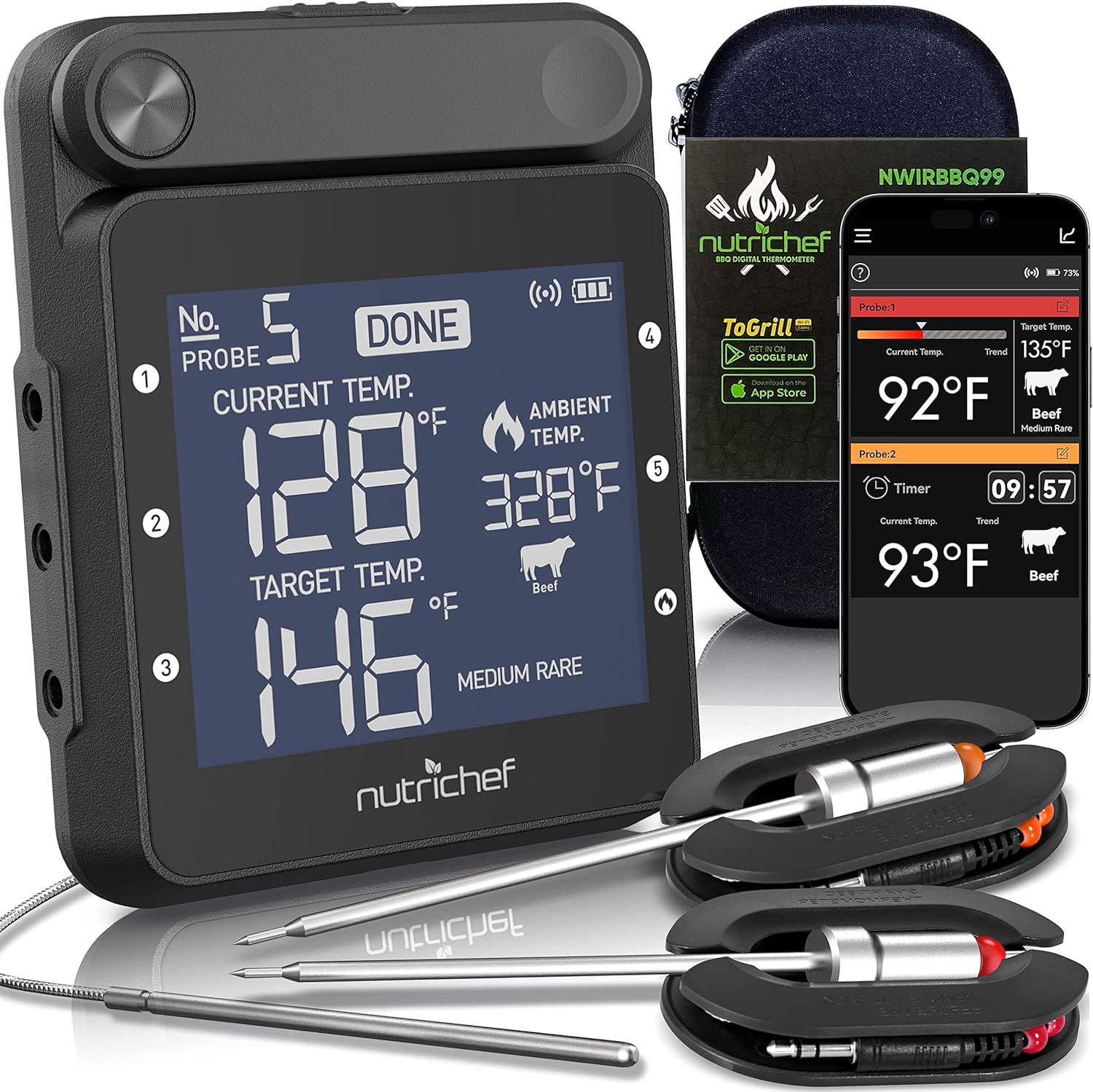 NutriChef Smart Thermometer Easy-Read